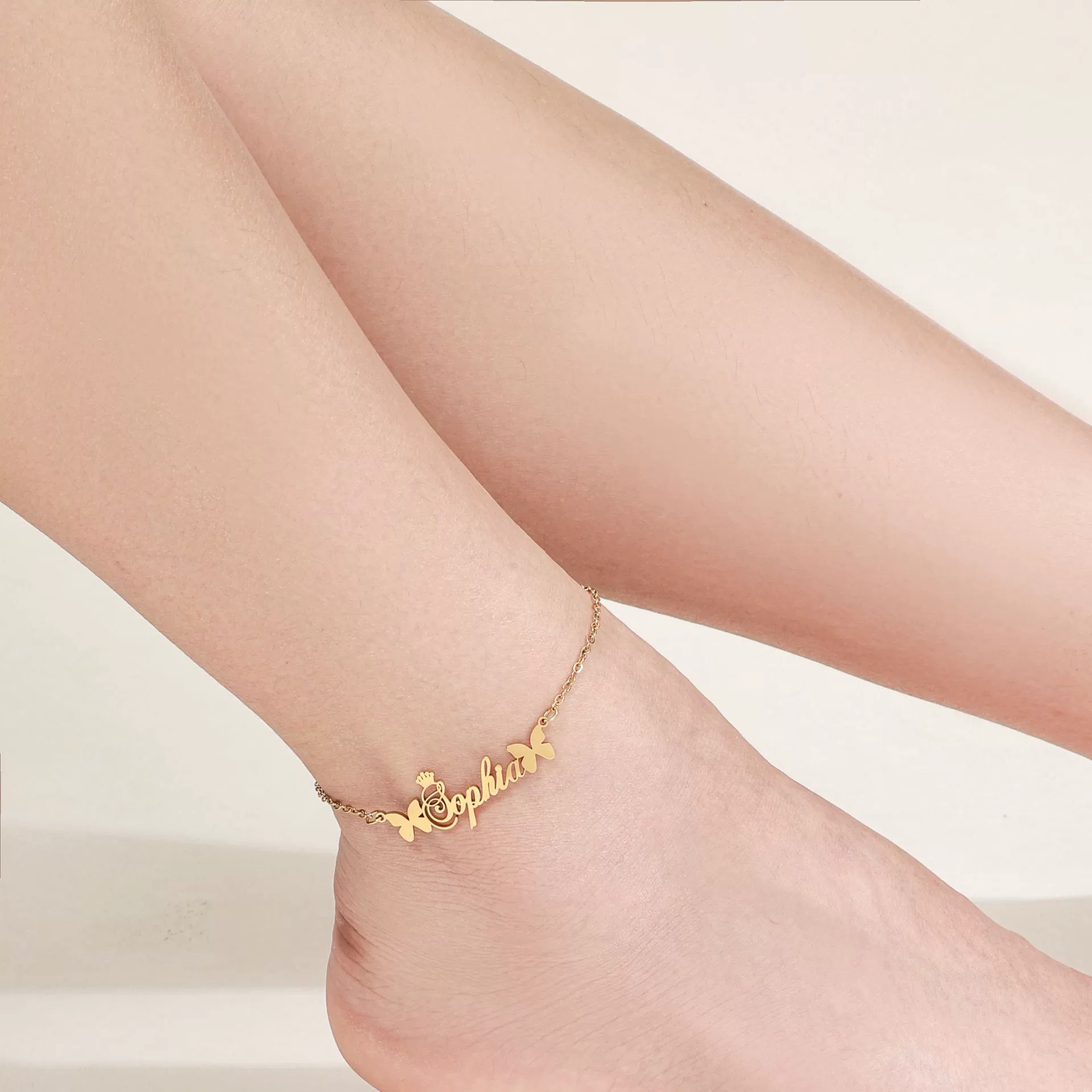 Custom Name Anklet 18K Gold Plated Personalized Anklet with Name Gold Silver Name Anklet - Image 7