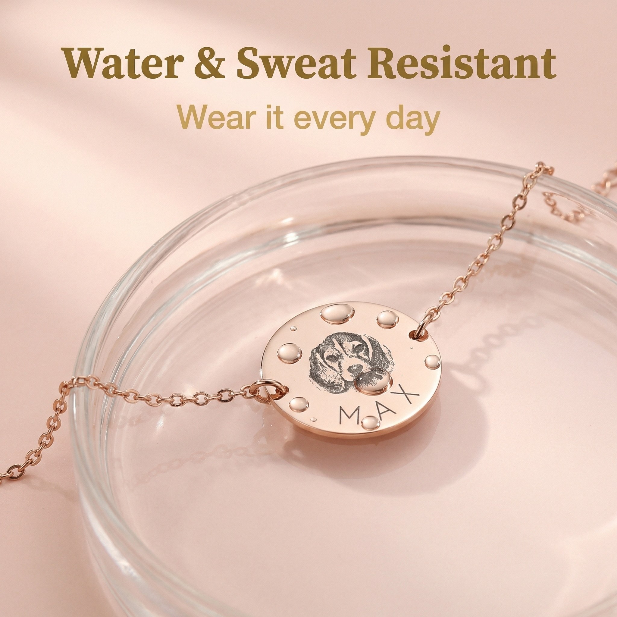 Daily wear pet anklet — waterproof tarnish resistant jewelry