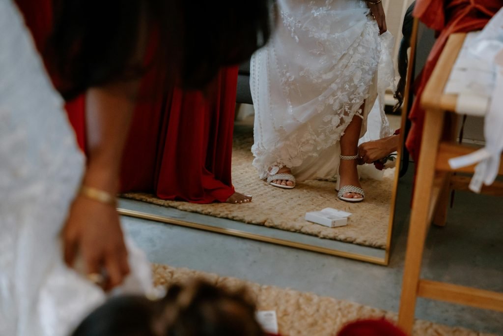 a woman wearing a wedding dress