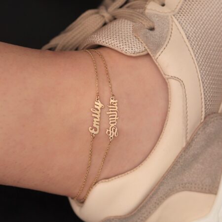 Review of Custom Name Anklet 18K Gold Plated Personalized Anklet with Name Gold Silver Name Anklet by Emily
