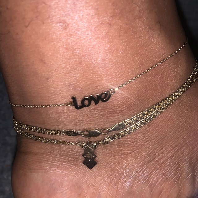 Men's ankle bracelet stacked — layered anklet styling for men