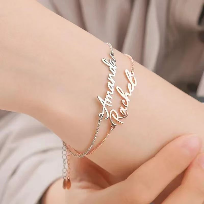 Custom name bracelet daily wear — personalized dainty bracelet for office and everyday styling