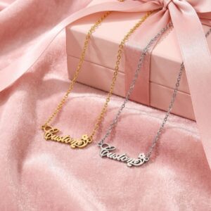 Custom Name Necklace – Personalized Name Jewelry Gift for 18K Gold Plated