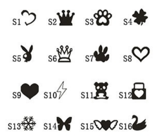 Kids bracelet cutout patterns — heart star butterfly hollow design options