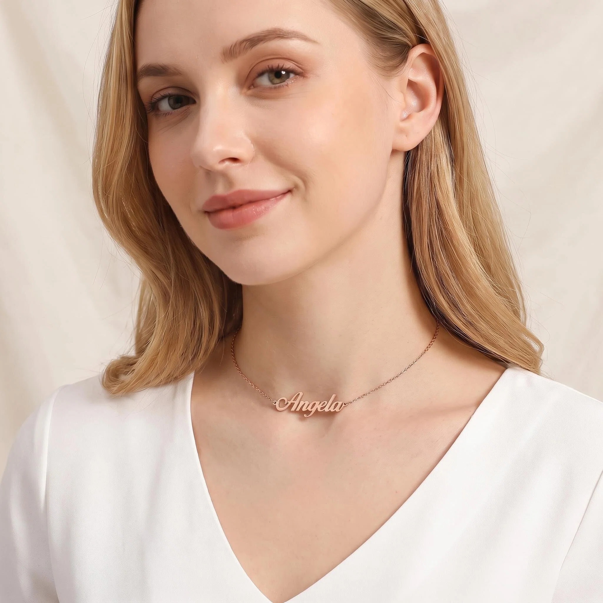 Fine collarbone chain necklace worn — dainty gold chain celebrity necklace style